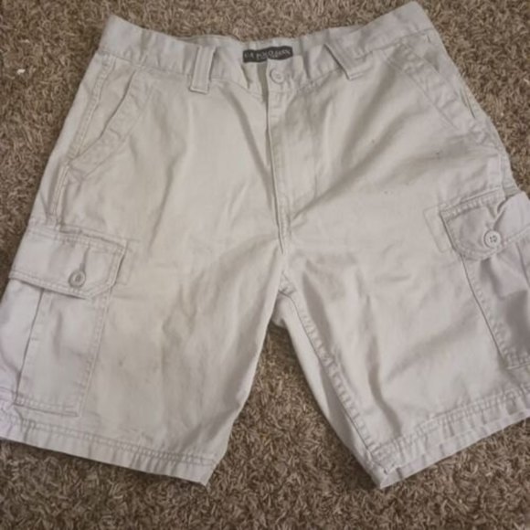 U.S. Polo Assn. Other - U.s. Polo Assn. Shorts Men's Size 34 Beige Cargo Flat Front Outdoor Casual Zip